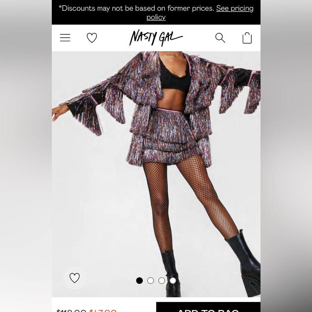 Nasty Gal Tinsel Skort NWT